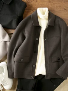 Double-sided wool tweed!original 1399!Italian order high-end men's autumn and winter lapel woolen jacket jacket tide