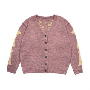 Kapital vintage Hirata and Hiroshi V-neck ribbed skeleton Japanese knitted loose cardigan sweater