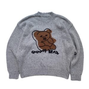 Kapital Vintage Bear Plush Loose Pullover Relaxed Wrap Casual Knit for Autumn/Winter Relaxation