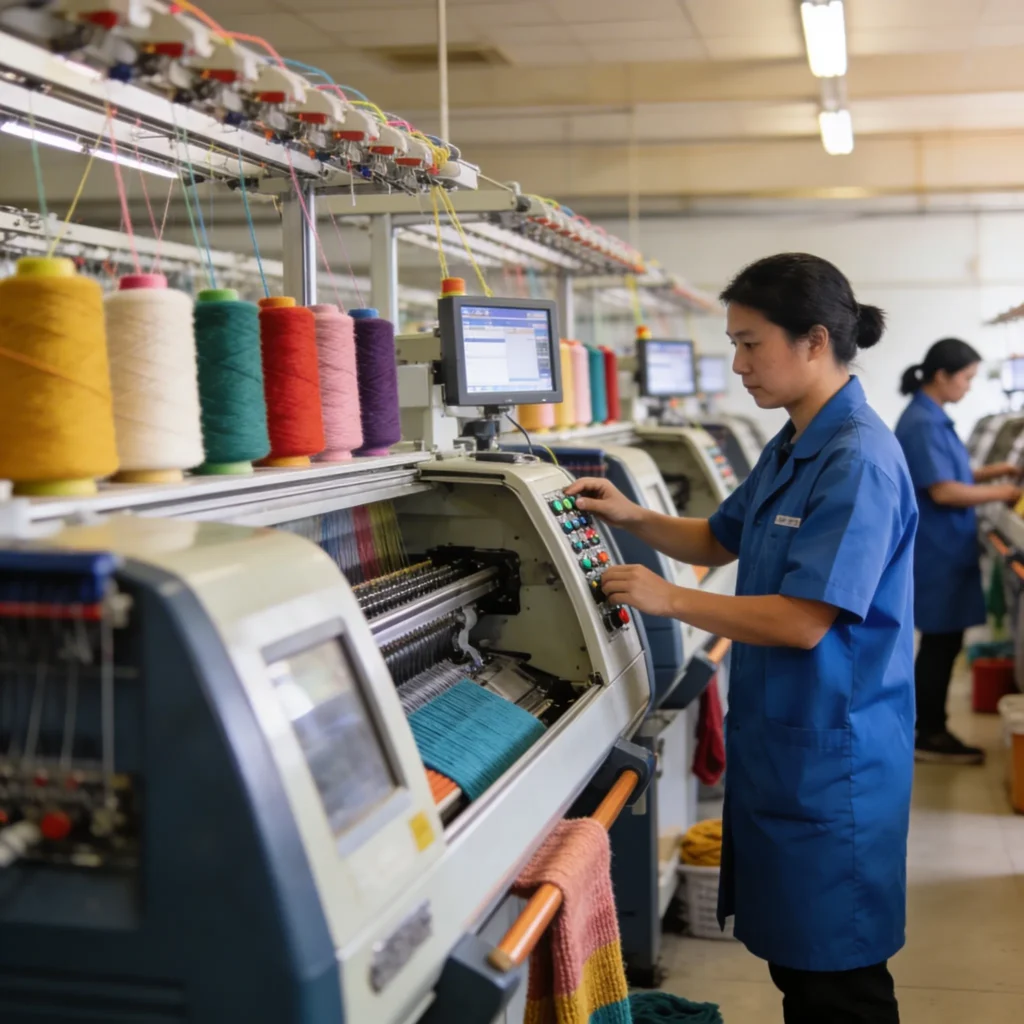 knitwear manufacturer in China producing sweaters