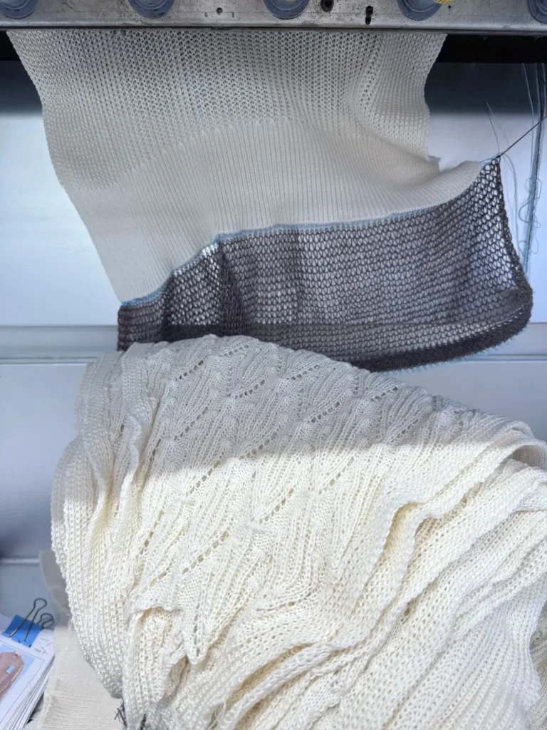 Custom sweater sample development for spring summer knitwear collection in China factory