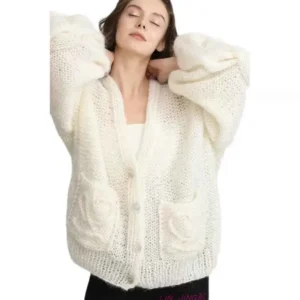 Manufacturer of hand-woven crochet floral knit cardigans