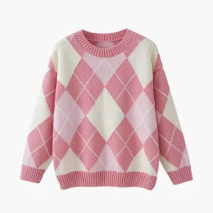 jacquard knit sweater women custom knitwear manufacturer