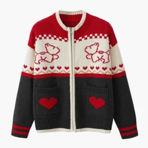 jacquard knit sweater women custom knitwear manufacturer