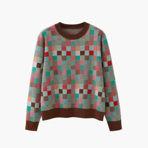 jacquard knit sweater women custom knitwear manufacturer