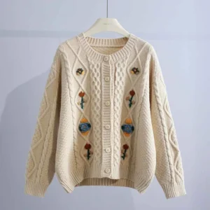 jacquard knit sweater women custom knitwear manufacturer